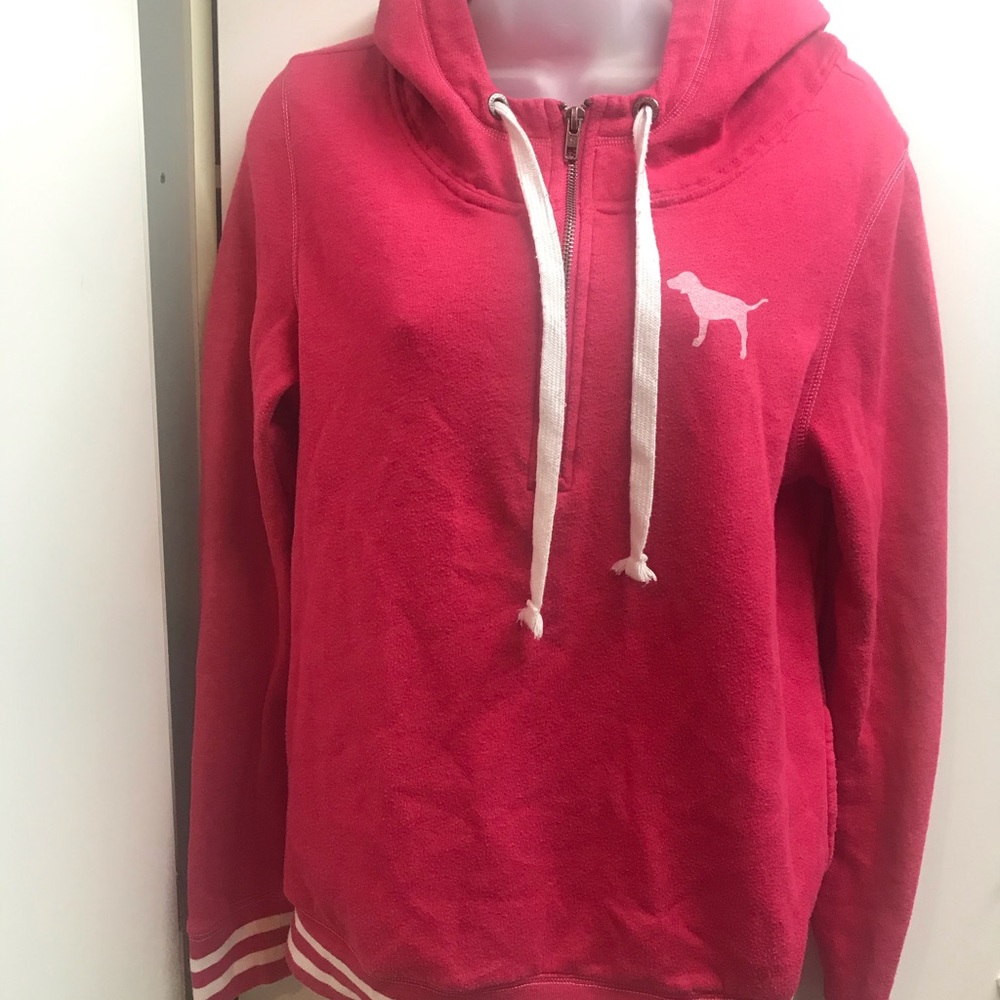 Pink by Victoria Secret ZipNeck hooded sweatshirt - Picture 4 of 5
